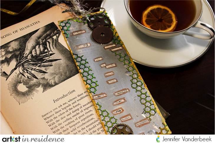 Found Poetry Bookmark with Creative Medium